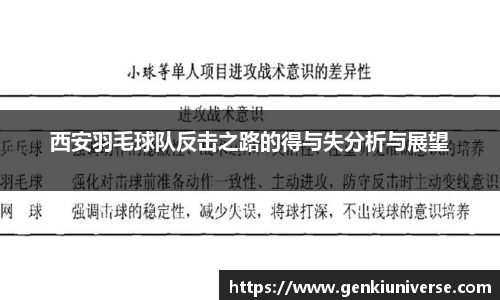 西安羽毛球队反击之路的得与失分析与展望
